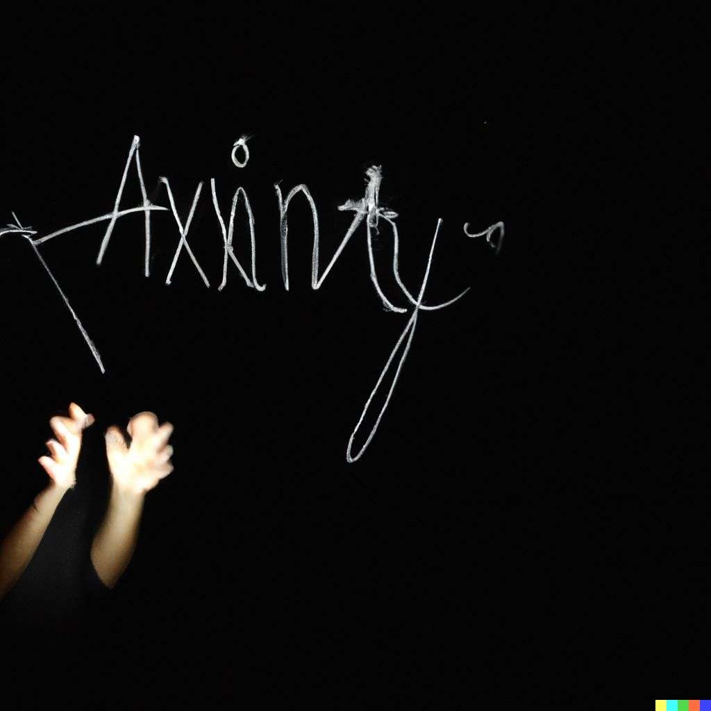 a representation of anxiety, light painting